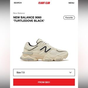 New Balance 9060 Turtledove Black Cream Sneakers